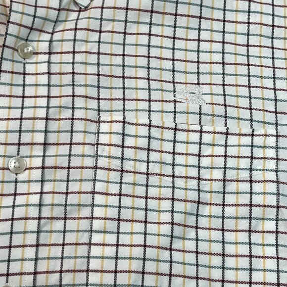 Cutter & Buck Mens Button Down Shirt XL Long Sleeve White Yellow Purple Check - Picture 5 of 9